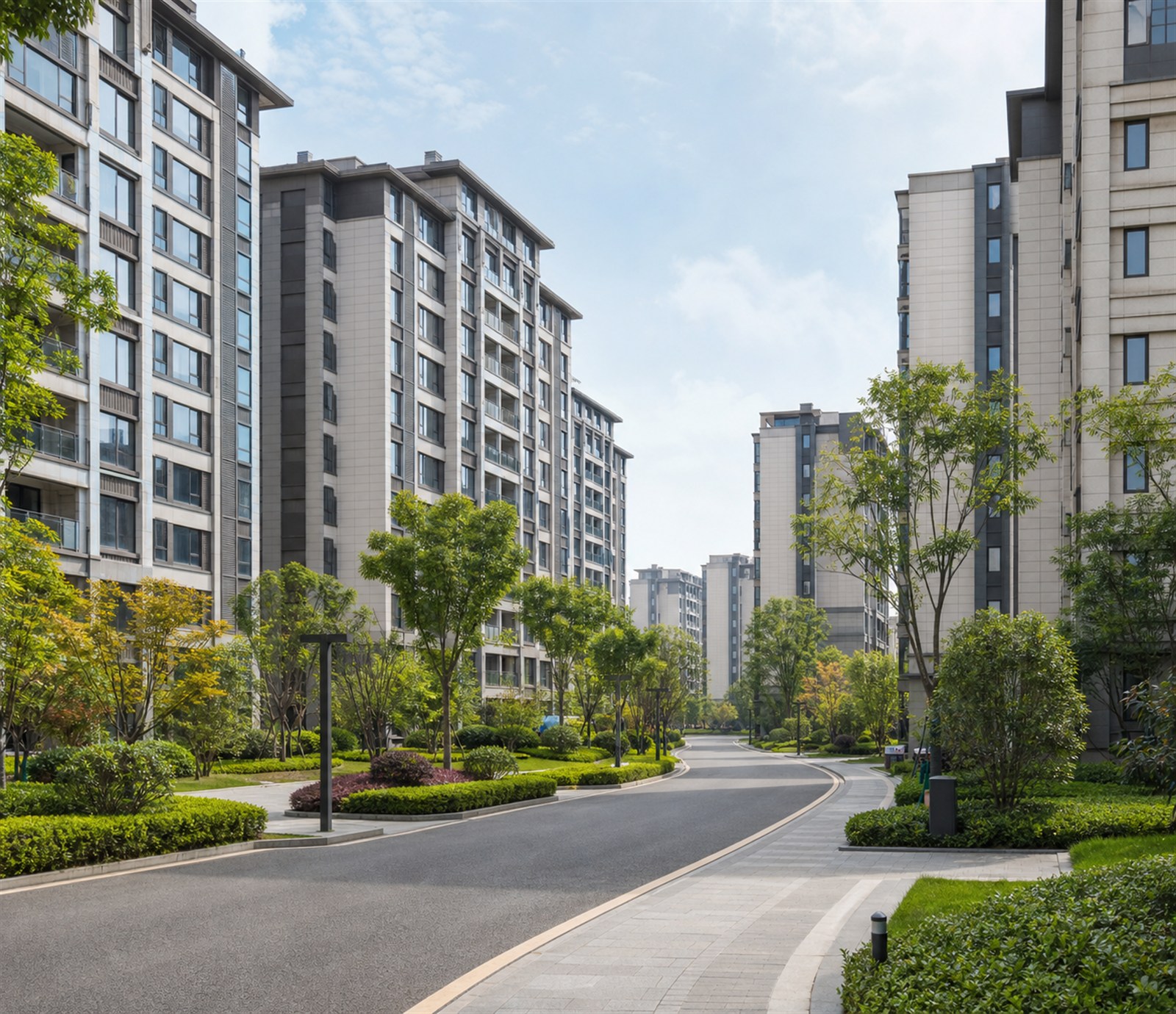 统一规划的新建住宅小区建筑群体